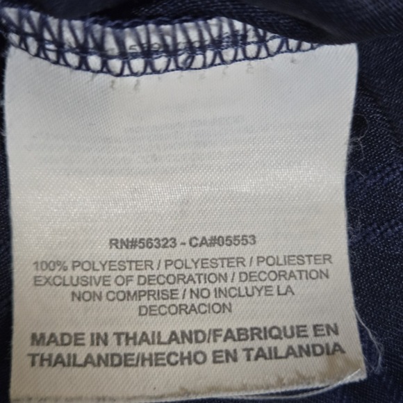 Nike Golf Tour Performance Mens Large Navy Blue Diamond Shrt Sleeve Polo Dri-Fit - Picture 9 of 10